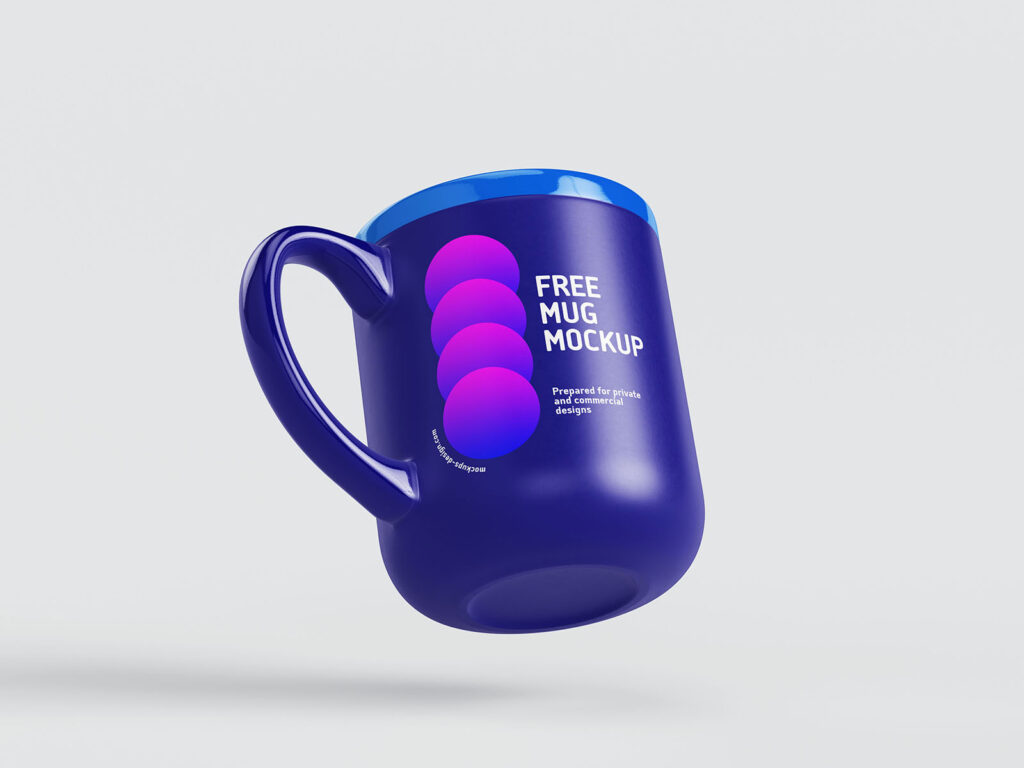 5 Shots of Glossy Matt Mug Mockup mockup preview