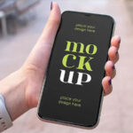 5 Shots of Phone Screen Mockup