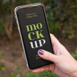 5 Shots of Phone Screen Mockup