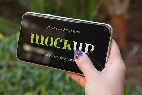 5 Shots of Phone Screen Mockup