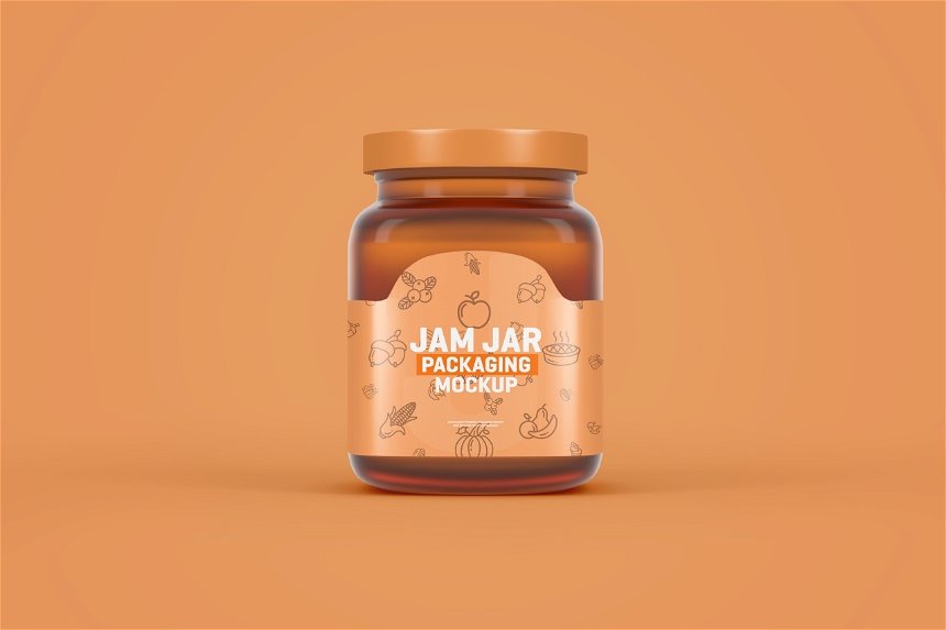 5 Showcases of Jam Jar Mockup