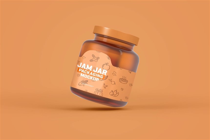 5 Showcases of Jam Jar Mockup