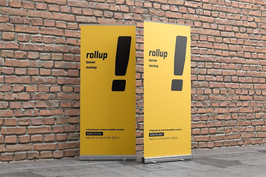 5 Showcases of Rollup Trade Show Banner Mockup