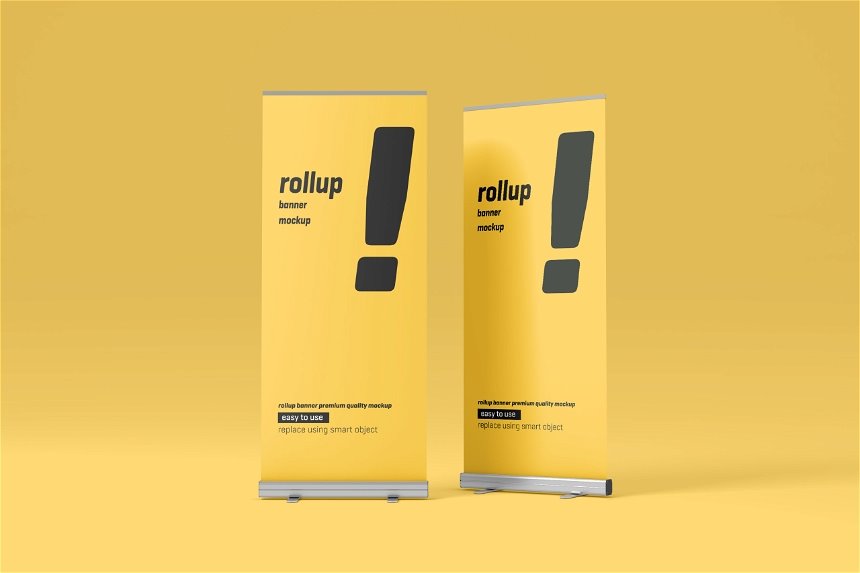 5 Showcases of Rollup Trade Show Banner Mockup