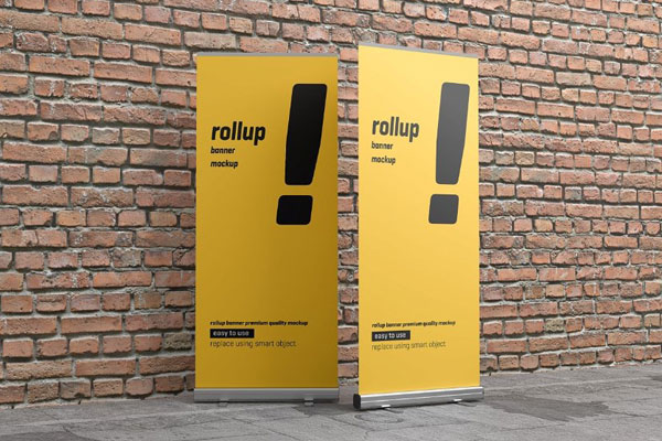 5 Showcases of Rollup Trade Show Banner Mockup