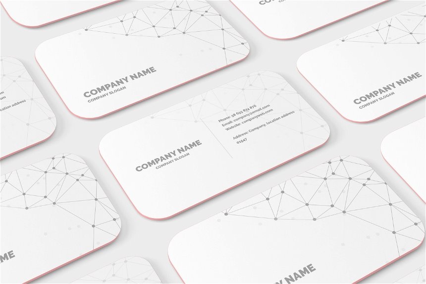 5 Showcases of Rounded Corner Business Card Mockup mockup preview