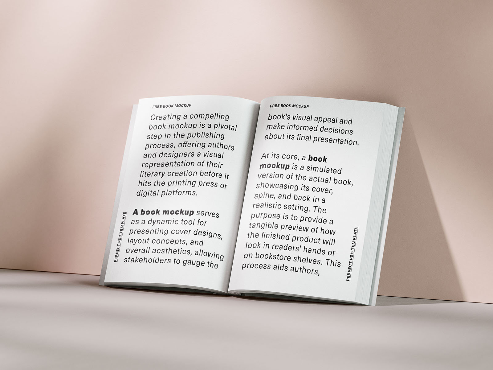 5 Sights of a Thick Book Mockup FREE PSD