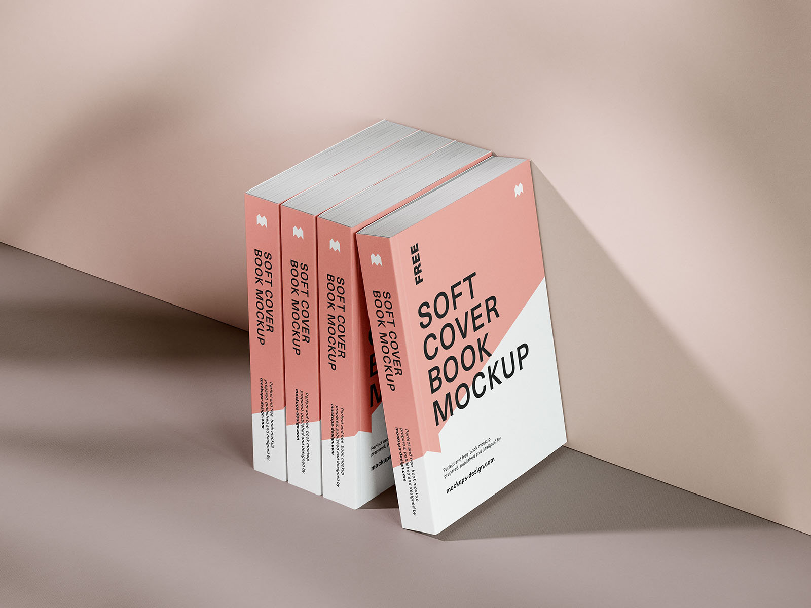 5 Sights of a Thick Book Mockup FREE PSD