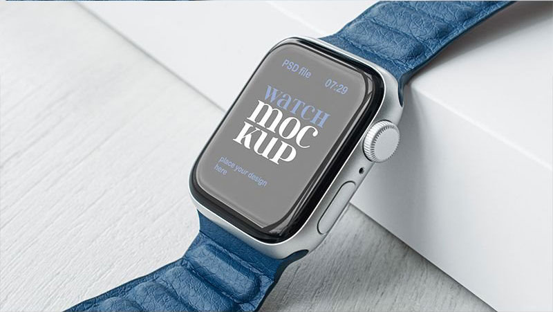 5 Sights of Apple Watch Mockup