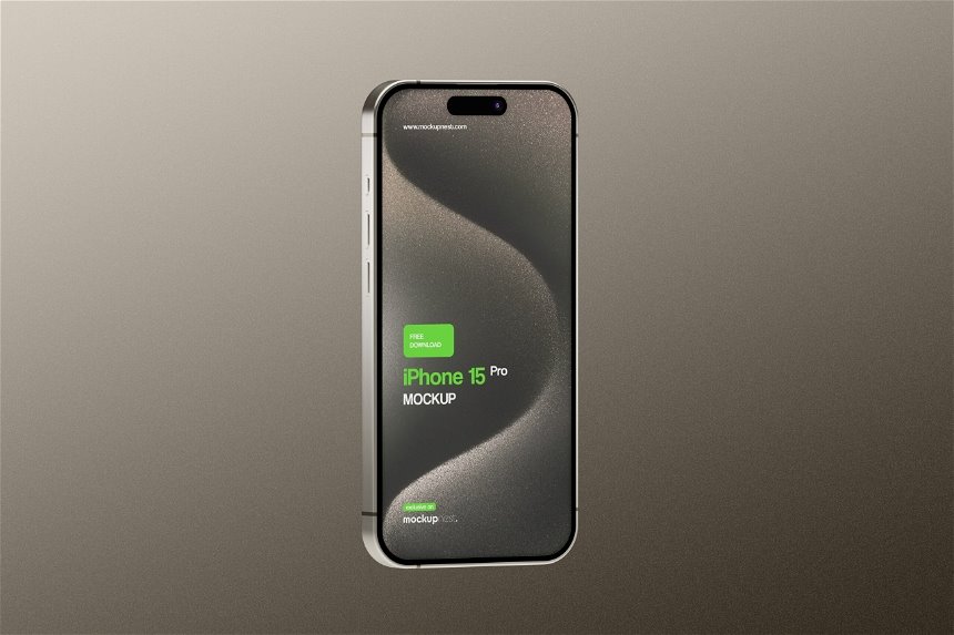 5 Sights of iPhone 15 Pro Mockup