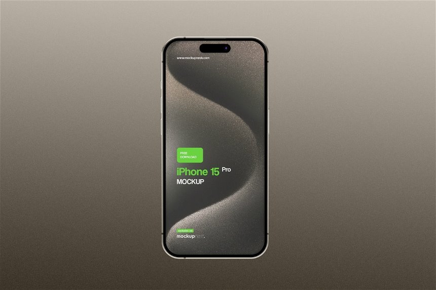 5 Sights of iPhone 15 Pro Mockup