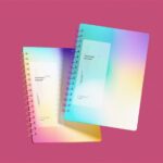5 Sights of Spiral Notebook Mockup with Shadow Overlay