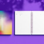 5 Sights of Spiral Notebook Mockup with Shadow Overlay