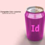 5 Soda Can Mockup from Different Perspectives