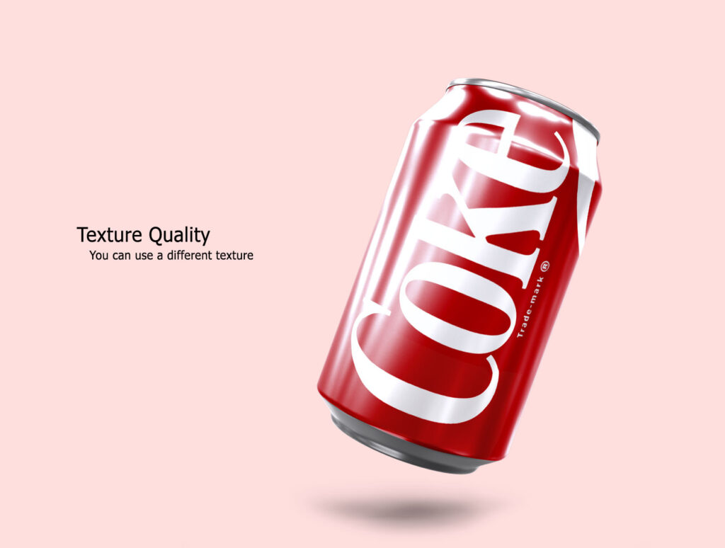 5 Soda Can Mockup from Different Perspectives