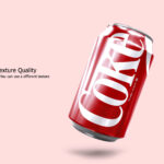 5 Soda Can Mockup from Different Perspectives