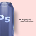 5 Soda Can Mockup from Different Perspectives
