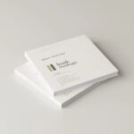 5 Square Hard Cover Book Mockups in Varied Views