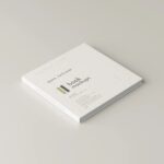 5 Square Hard Cover Book Mockups in Varied Views