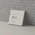 5 Square Hard Cover Book Mockups in Varied Views