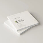 5 Square Hard Cover Book Mockups in Varied Views