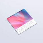 5 Square Wall Calendar Mockups in Different Visions