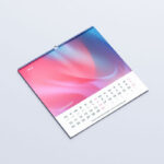 5 Square Wall Calendar Mockups in Different Visions
