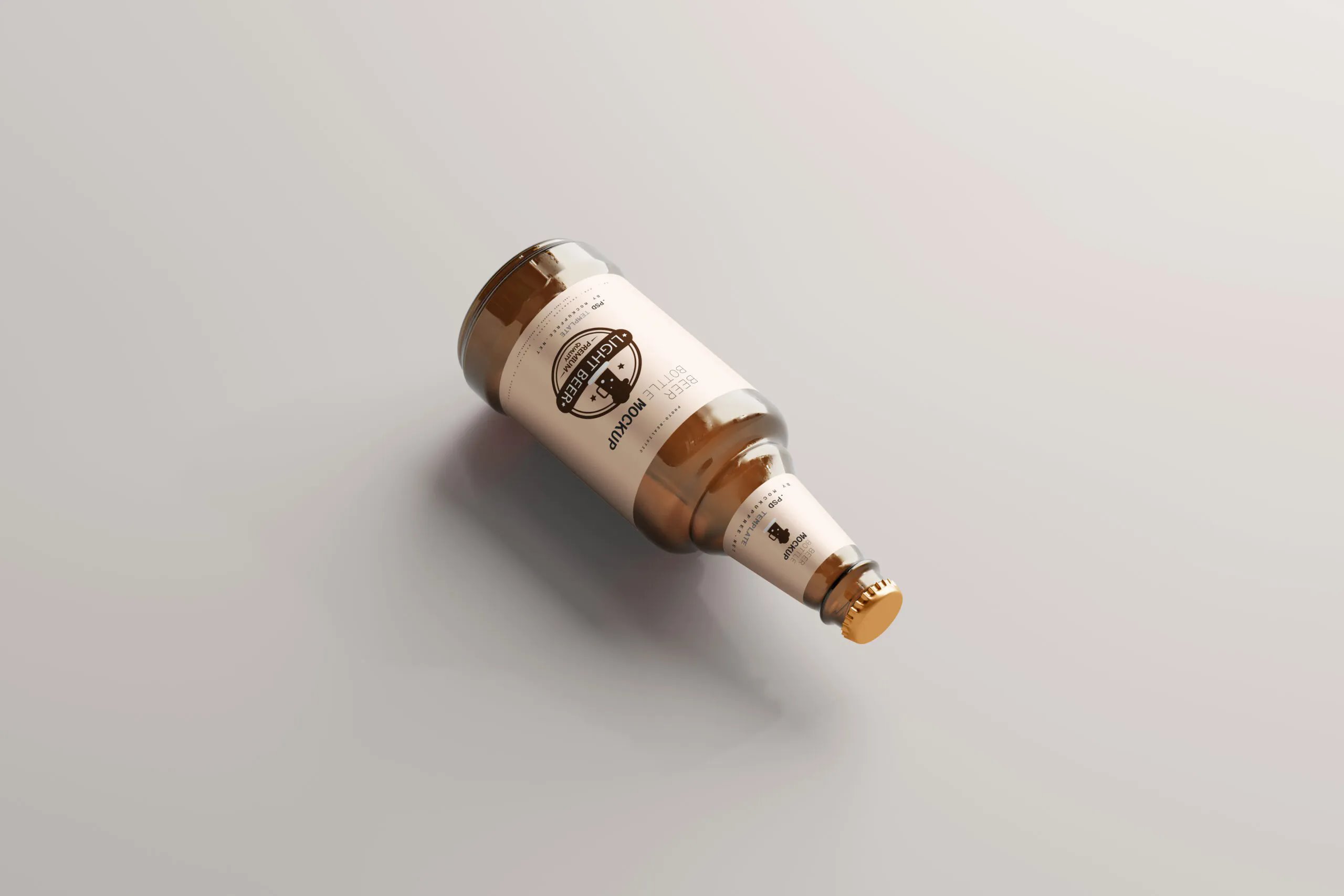 5 Stubby Beer Bottle Mockups in Different Visions FREE PSD