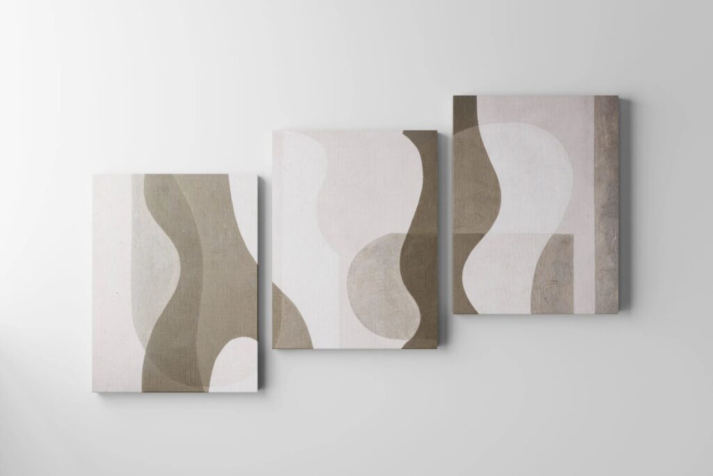 5 Three Piece Canvas Mockups in Front Sight