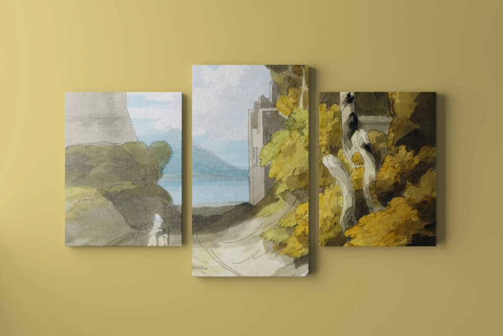 5 Three Piece Canvas Mockups in Front Sight