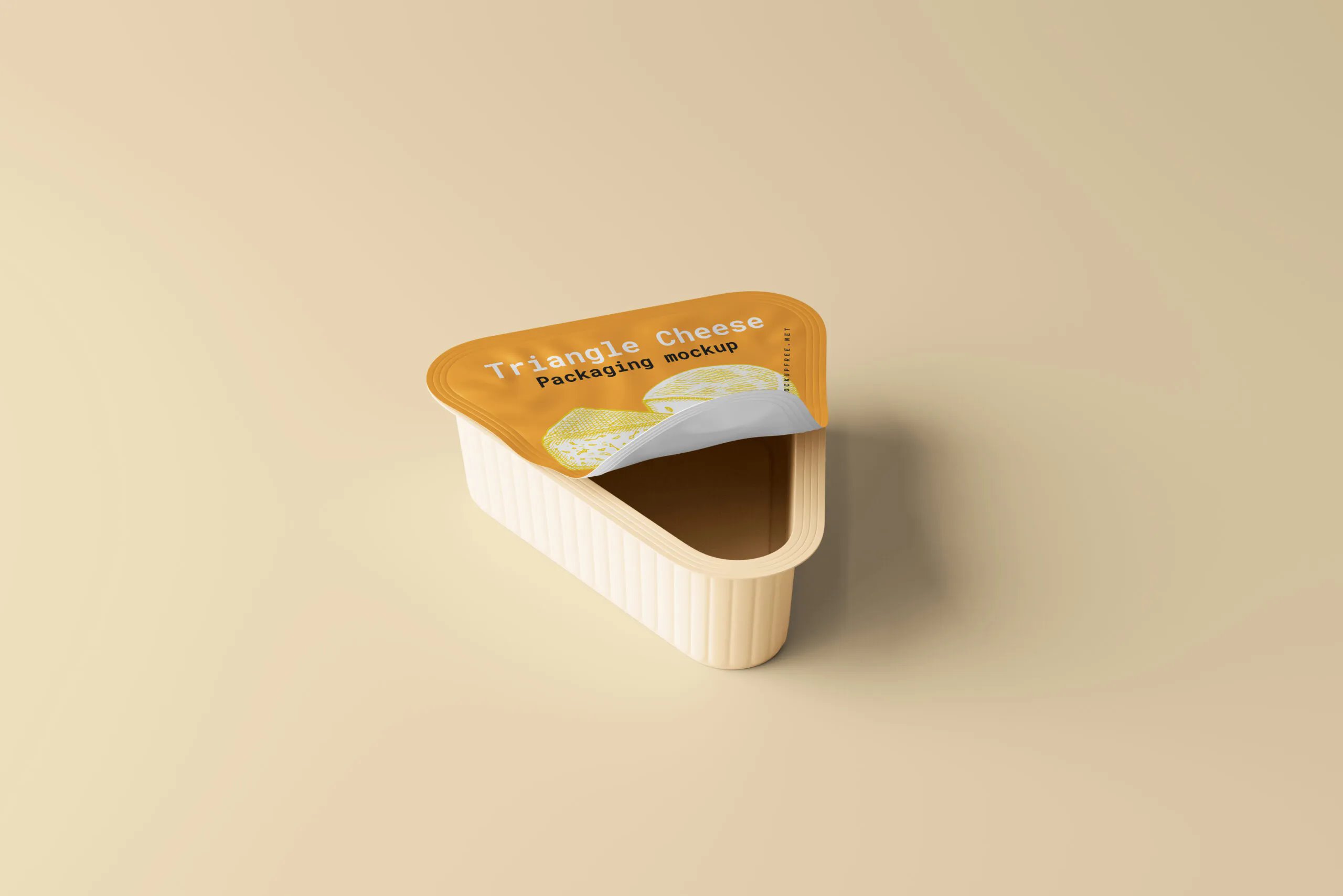 5 Triangle Cheese Packaging Mockups in Different Visions FREE PSD