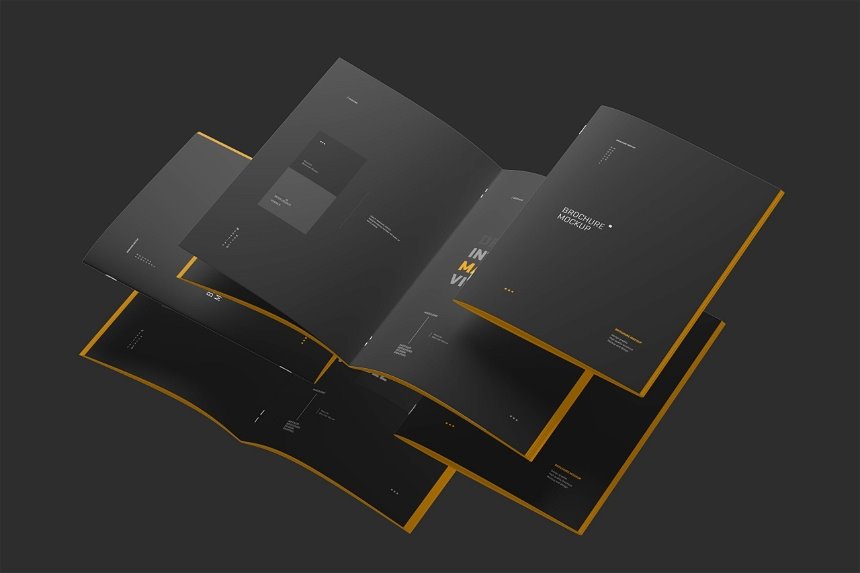5 Visions of Realistic A4 Brochure Mockup