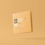 5 Visions of Square Folded Invitation Card Mockup