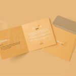 5 Visions of Square Folded Invitation Card Mockup