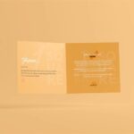 5 Visions of Square Folded Invitation Card Mockup