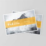 6×4 Postcard Flyer Mockup in 3 Sights