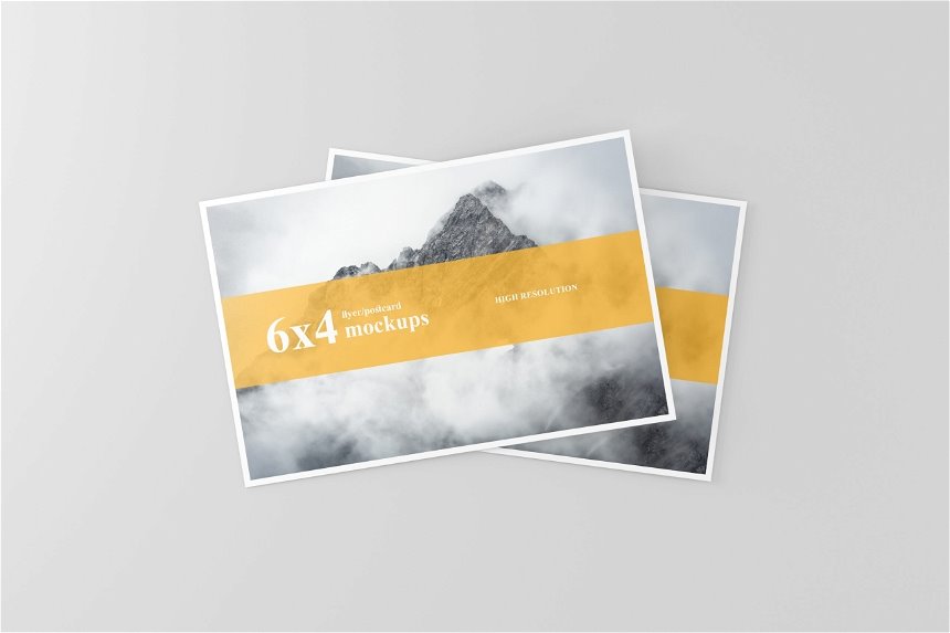 6×4 Postcard Flyer Mockup in 3 Sights