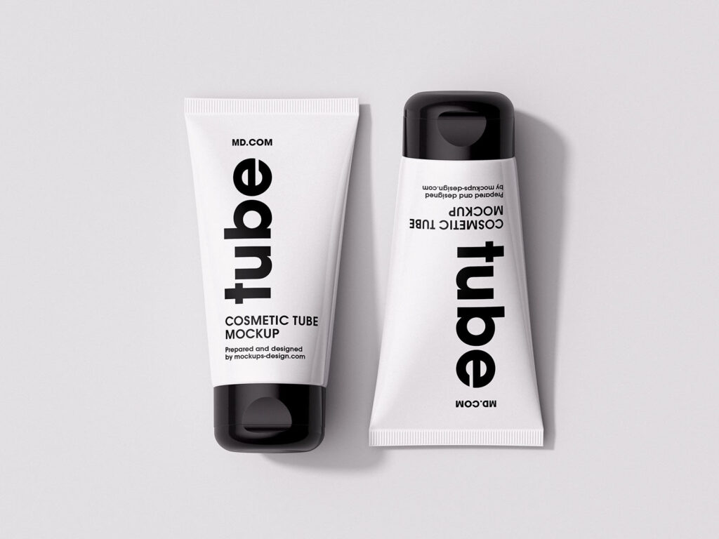6 Cosmetic Tube Mockups with Box