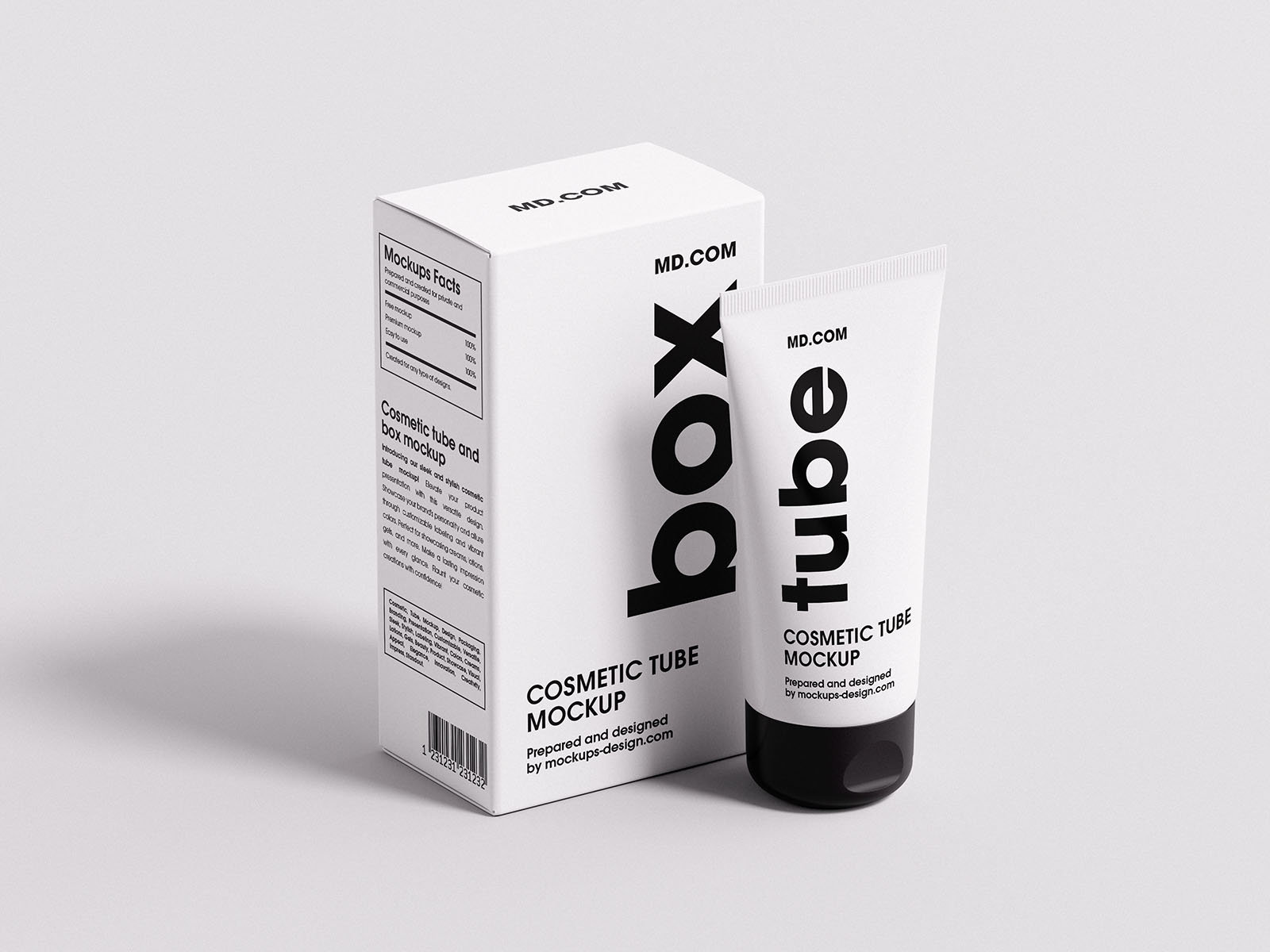 6 Cosmetic Tube Mockups with Box FREE PSD