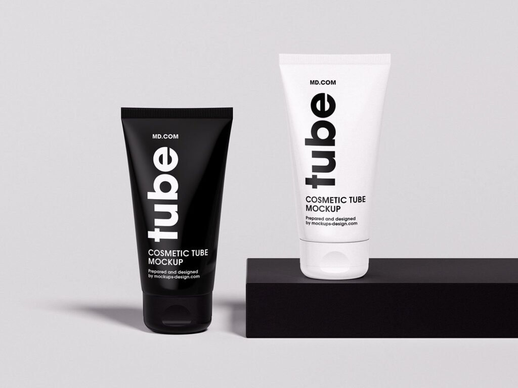 6 Cosmetic Tube Mockups with Box