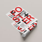 6 Curved Poster Mockups in Different Views