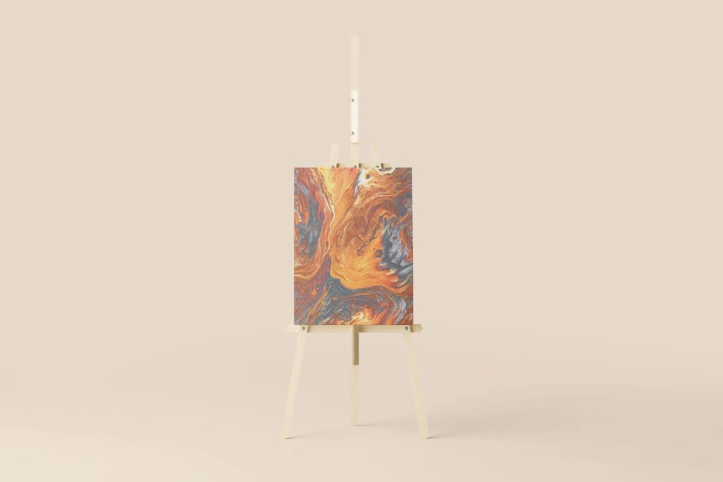 6 Easel and Canvas Mockups in Varied Sights