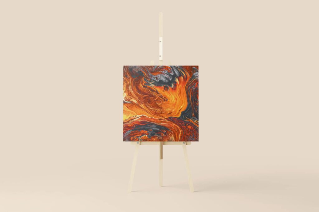 6 Easel and Canvas Mockups in Varied Sights