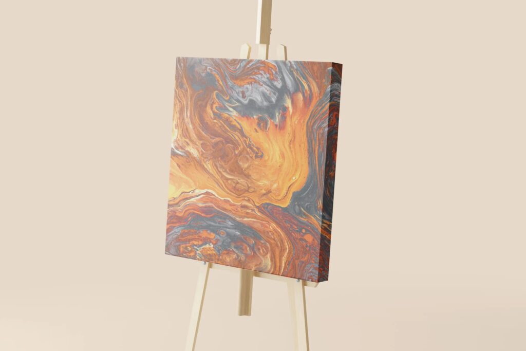 6 Easel and Canvas Mockups in Varied Sights
