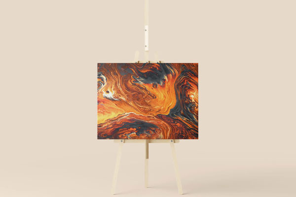 6 Easel and Canvas Mockups in Varied Sights