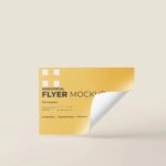 6 Horizontal A4 Flyer Mockups in Front and Perspective Views mockup preview