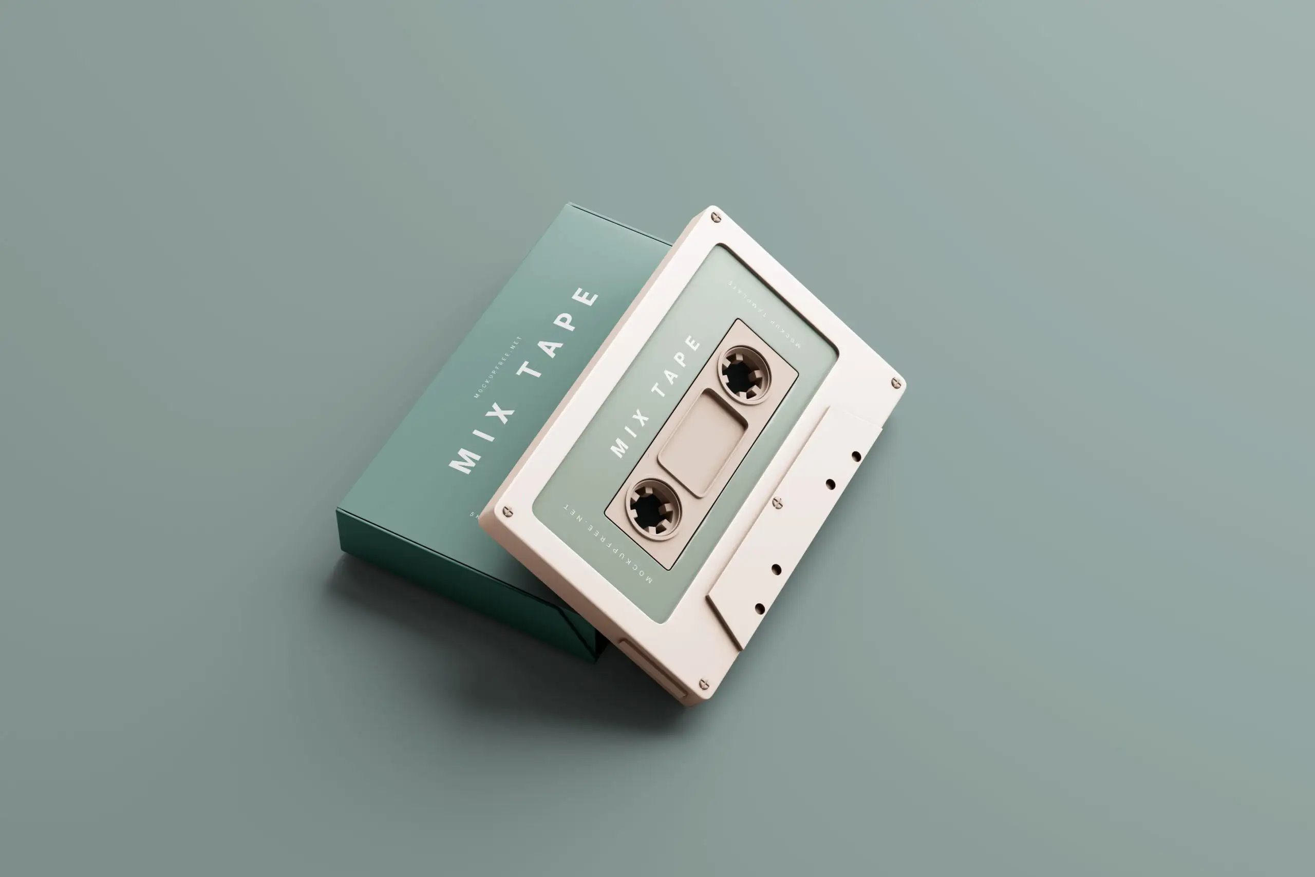 6 Mixtape Cover and Cassette Mockups in Varied Sights FREE PSD