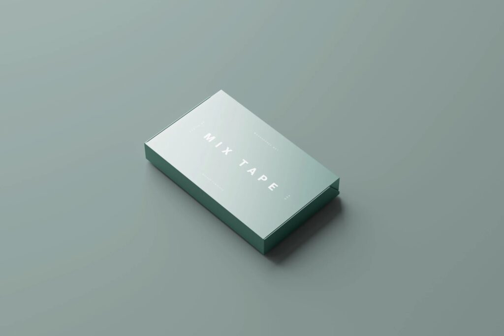 6 Mixtape Cover and Cassette Mockups in Varied Sights