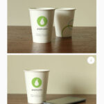 6 Mockups of Disposable Paper Cups in Different Views