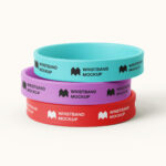 6 Mockups of Realistic Gravity Silicone Wristband